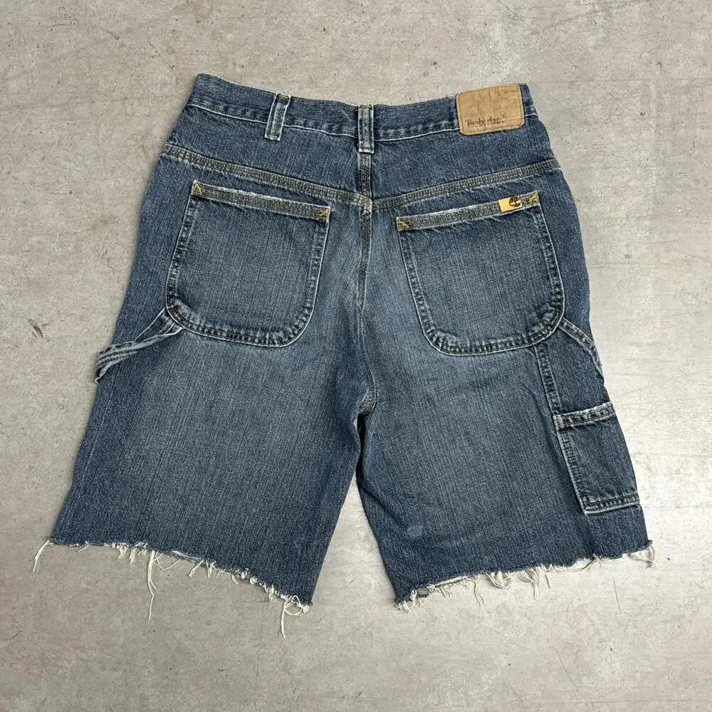 Vintage 2000s Timberland Cut-Off Carpenter Shorts Size 32 - Picture 3 of 7